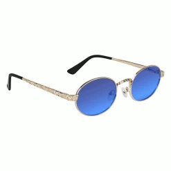 Glassy Eyewear Sunglasses Zion Premium Polarized Gold/Blue Lens