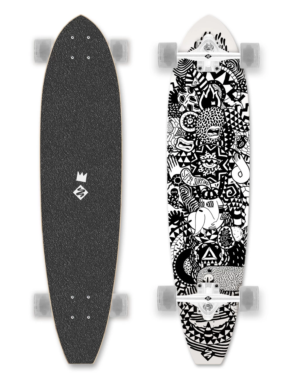 Street Surfing Longboard Rumble Jungle Kicktail 8.5" X 36" 1 Street Surfing Longboard Rumble Jungle Kicktail 8.5" X 36"