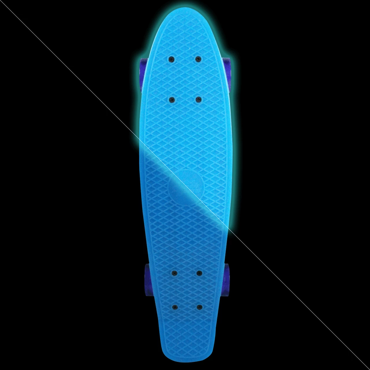 Street Surfing Plastic Cruiser Beach Board Glow Blue 2 Street Surfing Plastic Cruiser Beach Board Glow Blue - Image 2