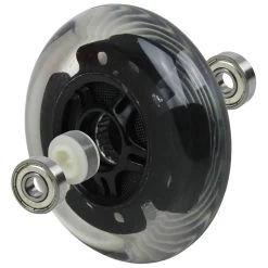 LED Scooter Wheels Set Of 2 With Bearings - Black/Clear -Powell Peralta Store SWLEDBLACK EXPLODE 96299.1533909589