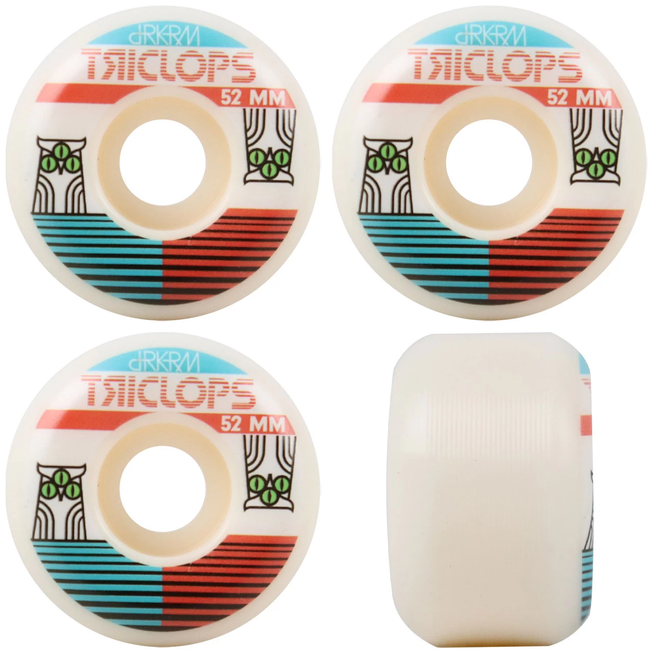 Triclops Skateboard Wheels 52mm Strix 99A White 1 Triclops Skateboard Wheels 52mm Strix 99A White