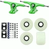 Paris Longboard Trucks, Wheels, Hardware, And Abec 7 Bearings Kit - V2 180 Green + Blank White 65mm 82A
