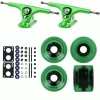 Paris Longboard Trucks, Wheels, Hardware, And Abec 7 Bearings Kit - V2 180 Green + Blank Dark Green 64mm 82A