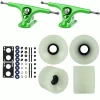 Paris Longboard Trucks, Wheels, Hardware, And Abec 7 Bearings Kit - V2 180 Green + Blank White (Discolored) 68mm 78A