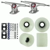 Paris Longboard Trucks, Wheels, Hardware, And Abec 7 Bearings Kit - V2 180 Raw + Blank White (Discolored) 68mm 78A