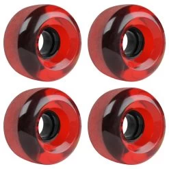62mm X 38mm 83A 186C Red ClearWheels (Set Of 4)