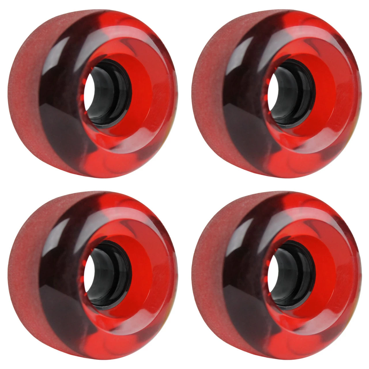 62mm X 38mm 83A 186C Red ClearWheels (Set Of 4) 1 62mm X 38mm 83A 186C Red ClearWheels (Set Of 4)