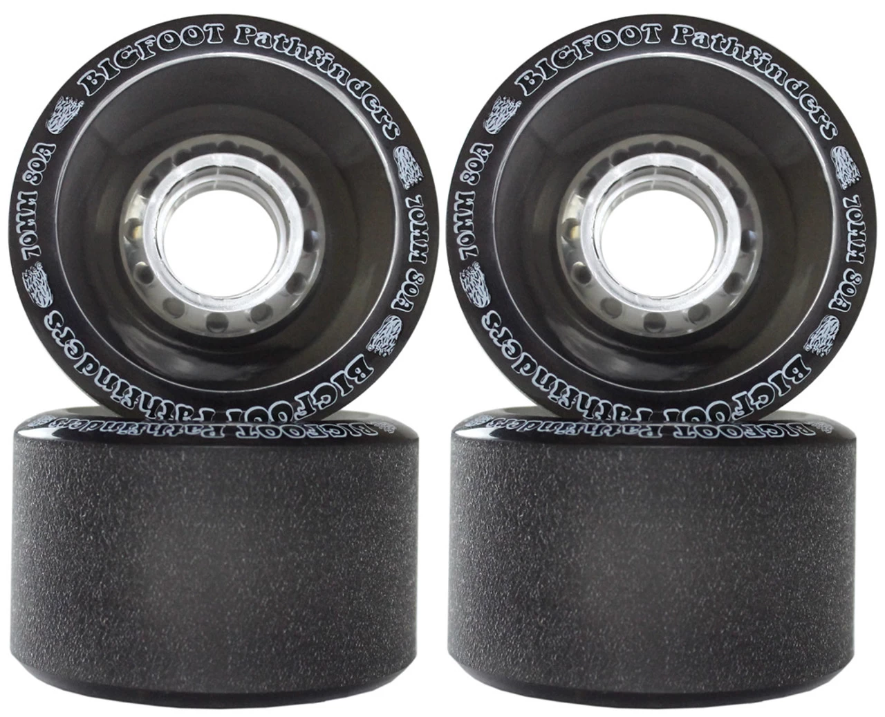 Paris Longboard Trucks, Wheels, Hardware, And Abec 7 Bearings Kit - V2 180 Green + Bigfoot 70mm 80A Black 2 Paris Longboard Trucks, Wheels, Hardware, And Abec 7 Bearings Kit - V2 180 Green + Bigfoot 70mm 80A Black - Image 2