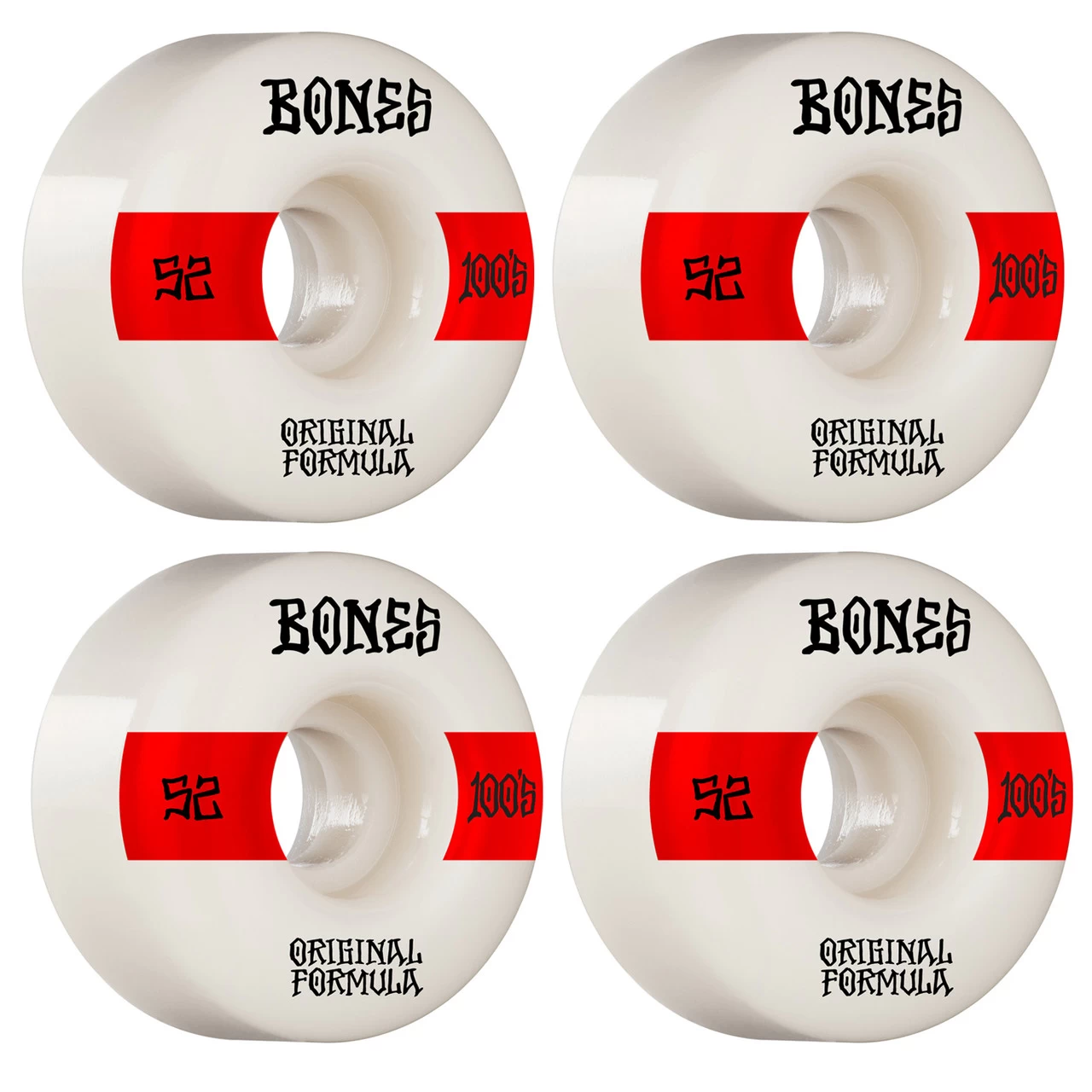 Bones Wheels 52mm 100's V4 Wide White 100A 1 Bones Wheels 52mm 100's V4 Wide White 100A