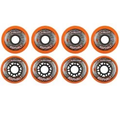 Labeda Roller Hockey Wheels - Asphalt Gripper 68/72 Youth HiLo 85A Orange (8-Pack)
