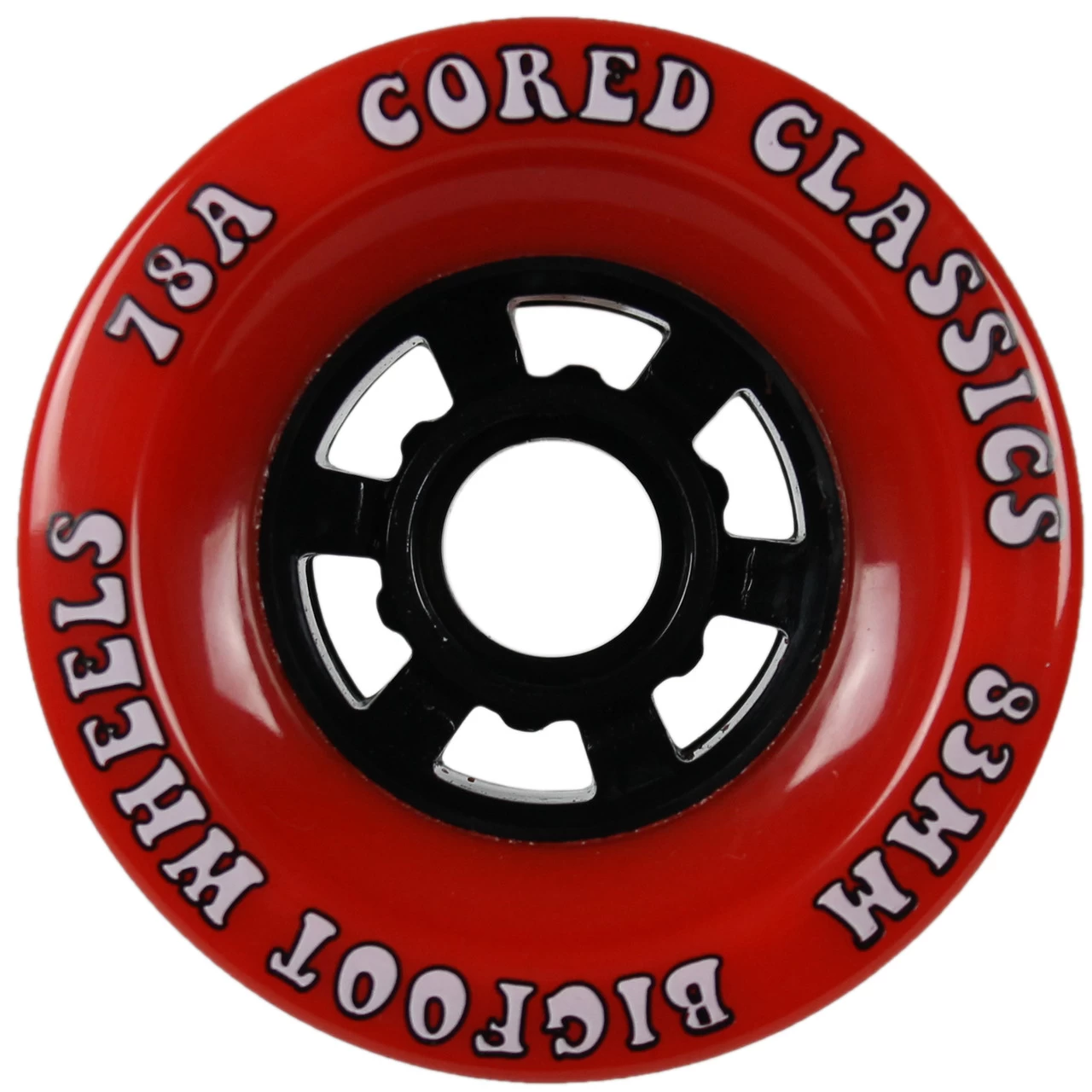 Bigfoot Longboard Wheels - 83mm 78a Cored Classics Red 2 Bigfoot Longboard Wheels - 83mm 78a Cored Classics Red - Image 2