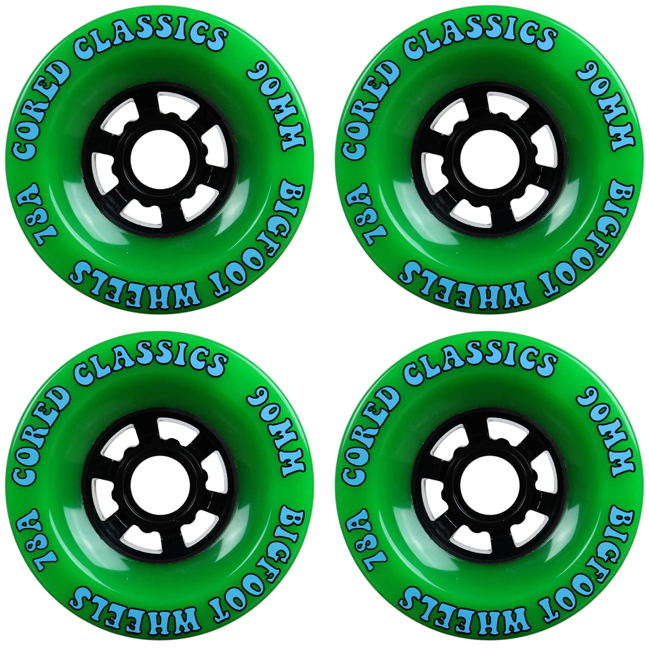 Paris Longboard Trucks, Wheels, Hardware, And Abec 7 Bearings Kit - V2 180 Green + Bigfoot 90mm 78A Green 2 Paris Longboard Trucks, Wheels, Hardware, And Abec 7 Bearings Kit - V2 180 Green + Bigfoot 90mm 78A Green - Image 2