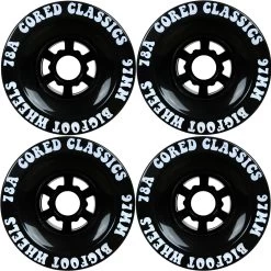 Bigfoot Longboard Wheels - 97mm 78a Cored Classics Black