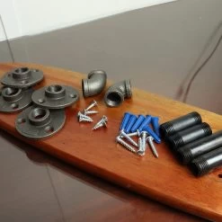 Floating Industrial Style Vintage Mahogany Skateboard Deck Shelf With Pipe Mounting System – Custom Made Indoor Skate Shelving 11 Floating Industrial Style Vintage Mahogany Skateboard Deck Shelf With Pipe Mounting System – Custom Made Indoor Skate Shelving -Powell Peralta Store floatingMPIRack 4 36717.1669652775