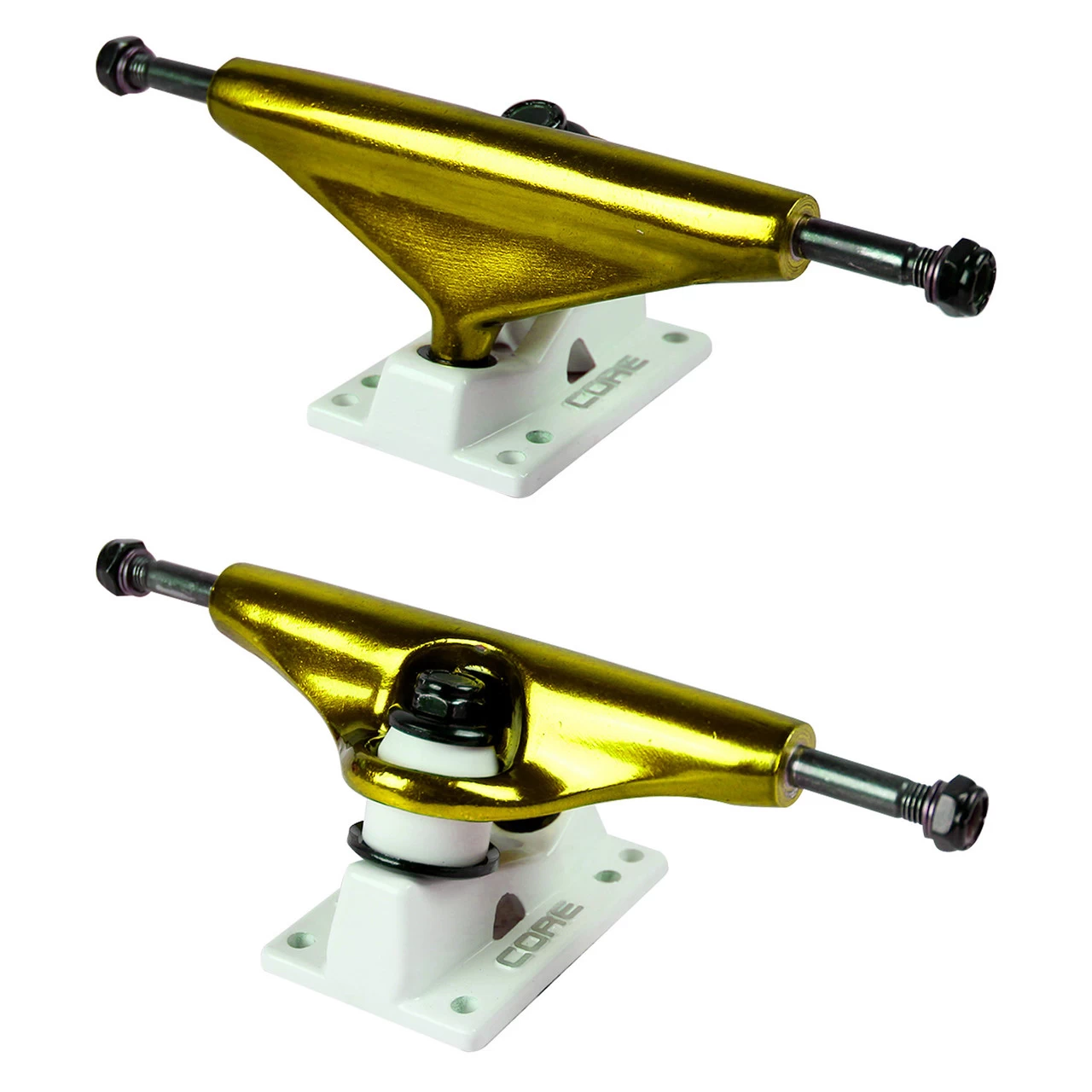 Core Trucks 5.25 (8.0") Anodized Gold / White Base 1 Core Trucks 5.25 (8.0") Anodized Gold / White Base