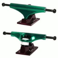 Core Hollow Trucks 5.5 (8.25") Anodized Green With Red Base (Hollow Kingpin)