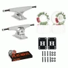 Krux Skateboard Trucks DLK Raw 8.0" Welcome Specter 52mm, Bones Reds Bearings