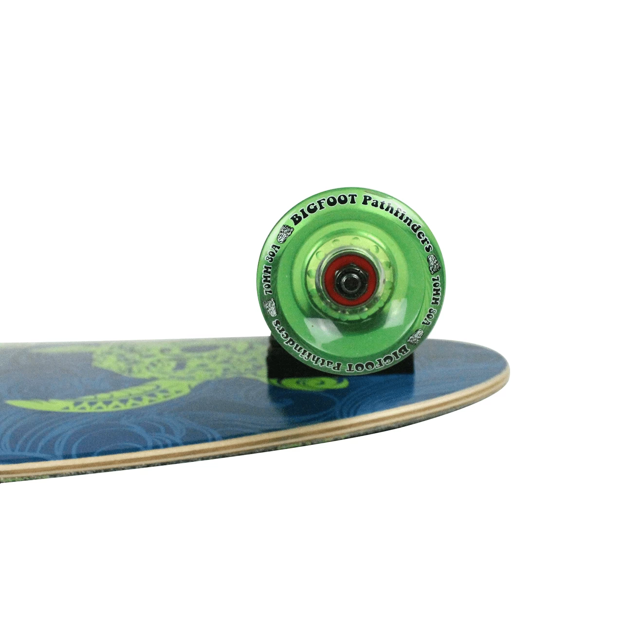Paradise Longboard Turtle Skull Kicktail 9.75" X 44" Blue / Green 5 Paradise Longboard Turtle Skull Kicktail 9.75" X 44" Blue / Green - Image 5