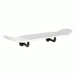 Floating Industrial Style Maple Skateboard Deck Shelf With Pipe Mounting System 7.75" Dipped White