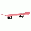 Floating Industrial Style Maple Skateboard Deck Shelf With Pipe Mounting System 7.75" Neon Pink