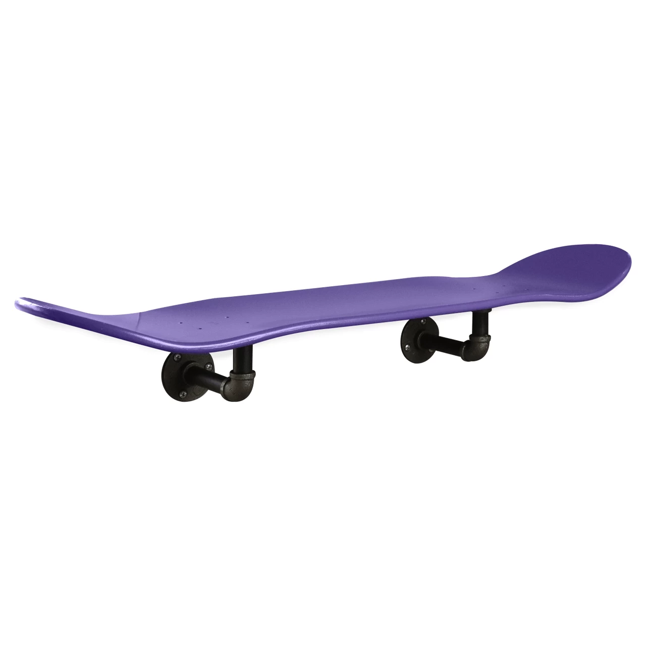 Floating Industrial Style Maple Skateboard Deck Shelf With Pipe Mounting System 7.75" Neon Purple 1 Floating Industrial Style Maple Skateboard Deck Shelf With Pipe Mounting System 7.75" Neon Purple