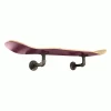 Floating Industrial Style Maple Skateboard Deck Shelf With Pipe Mounting System 7.75" Stained Purple Bottom