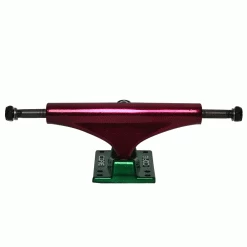 Core Hollow Trucks 5.5 (8.25") Anodized Red With Green Base (Hollow Kingpin) 6 Core Hollow Trucks 5.5 (8.25") Anodized Red With Green Base (Hollow Kingpin) -Powell Peralta Store red green h 52 2 64085.1590066958