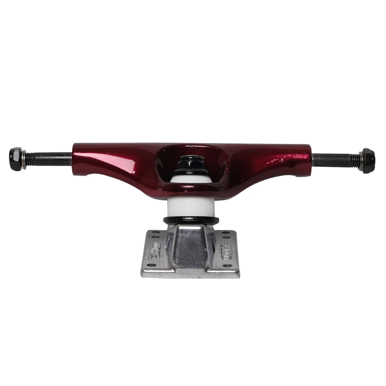 Core Hollow Trucks 5.5 (8.25") Anodized Red With Silver Base (Hollow Kingpin) 2 Core Hollow Trucks 5.5 (8.25") Anodized Red With Silver Base (Hollow Kingpin) - Image 2