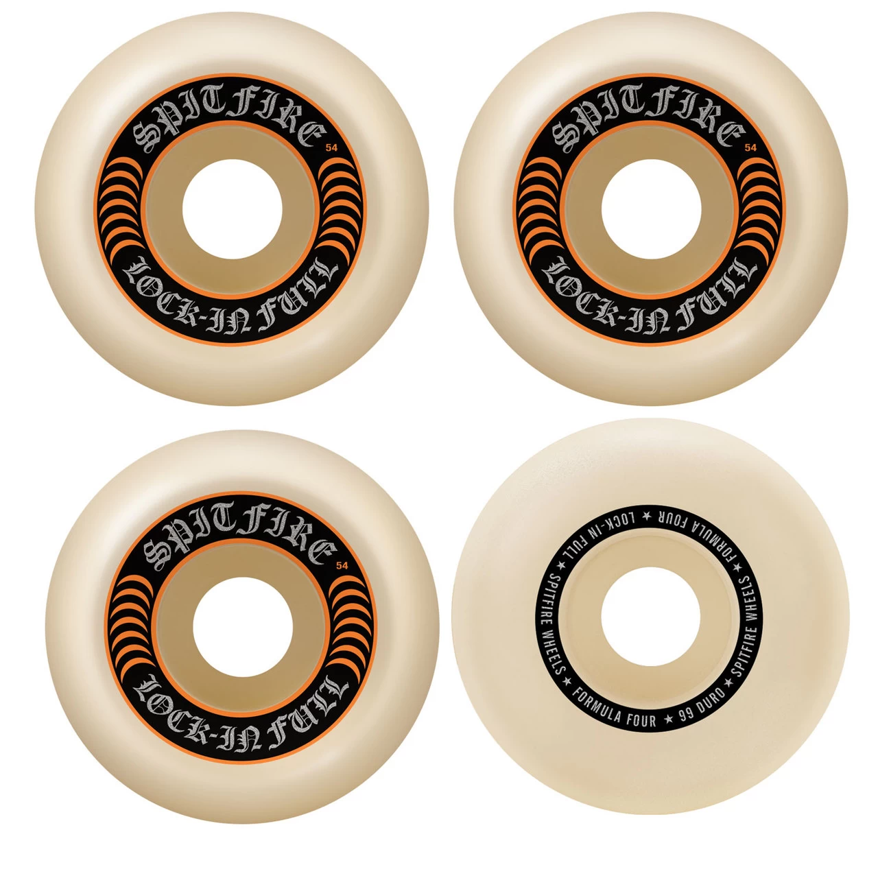 Spitfire Skateboard Wheels F4 99A Lock-In Full 54mm Formula Four 1 Spitfire Skateboard Wheels F4 99A Lock-In Full 54mm Formula Four