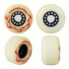 Longboard Wheels 76mm 82A White Rearset With Plastic Core "Skatebrake" Graphic