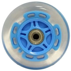 LED Scooter Wheels Set Of 2 With Bearings - Blue/Clear -Powell Peralta Store swled 100 blu 1 04052.1442588623