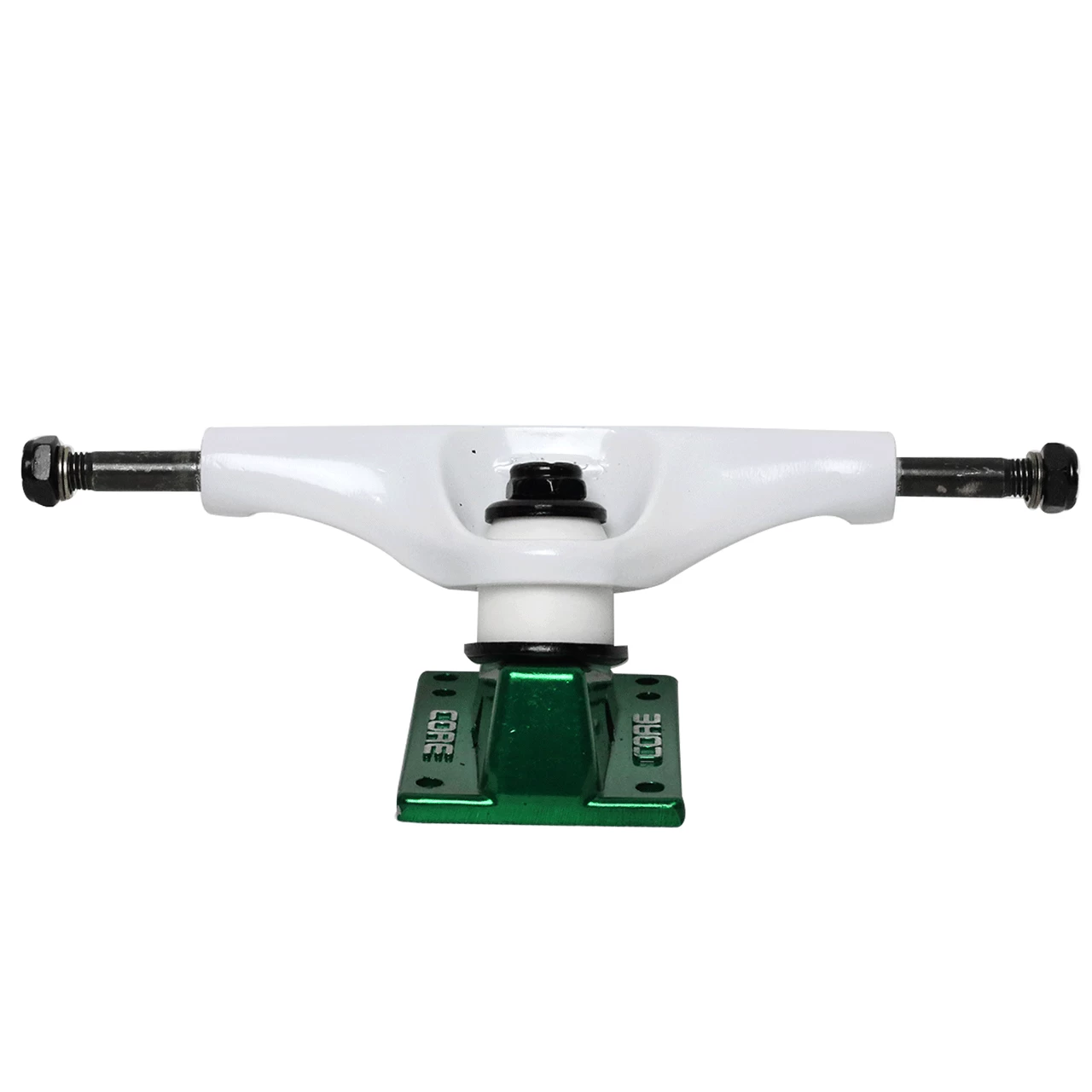 Core Hollow Trucks 5.25 (8.0") White With Green Base (Hollow Kingpin) 2 Core Hollow Trucks 5.25 (8.0") White With Green Base (Hollow Kingpin) - Image 2